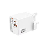 Câble rétractable 3-en-1 FC1 70cm Type-C, chargeur téléphone USB PD3.0, QC3.0, prise UK, prise UK