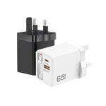 Câble rétractable 3-en-1 FC1 70cm Type-C, chargeur téléphone USB PD3.0, QC3.0, prise UK, prise UK