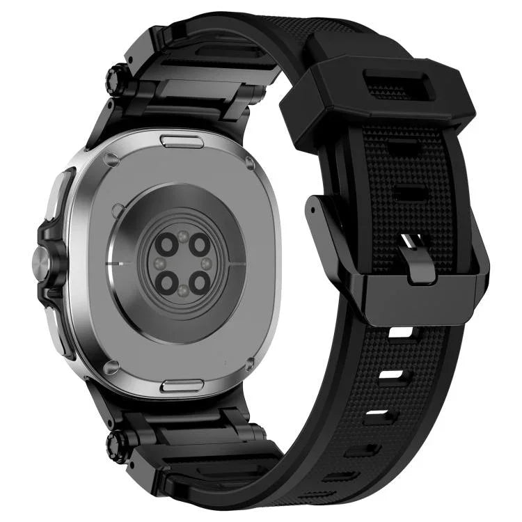 Bracelet de montre en silicone Explorer avec connecteur métallique, pour Samsung Galaxy Watch8 / Watch8 Classic