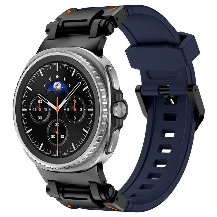 Bracelet de montre en silicone Explorer avec connecteur métallique, pour Samsung Galaxy Watch8 / Watch8 Classic