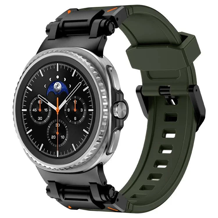 Bracelet de montre en silicone Explorer avec connecteur métallique, pour Samsung Galaxy Watch8 / Watch8 Classic