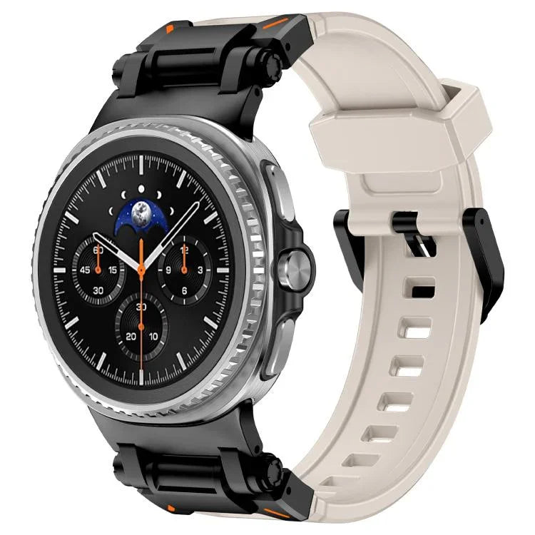 Bracelet de montre en silicone Explorer avec connecteur métallique, pour Samsung Galaxy Watch8 / Watch8 Classic