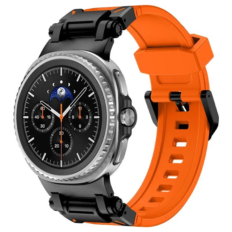 Bracelet de montre en silicone Explorer avec connecteur métallique, pour Samsung Galaxy Watch8 / Watch8 Classic