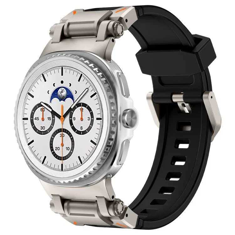 Bracelet de montre en silicone Explorer avec connecteur métallique, pour Samsung Galaxy Watch8 / Watch8 Classic