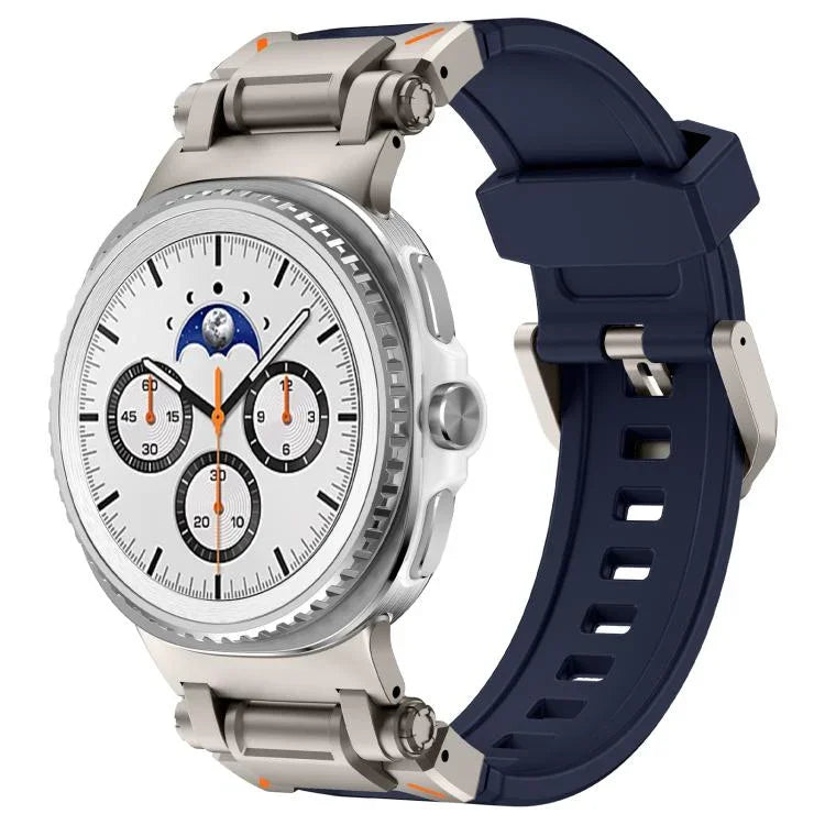 Bracelet de montre en silicone Explorer avec connecteur métallique, pour Samsung Galaxy Watch8 / Watch8 Classic