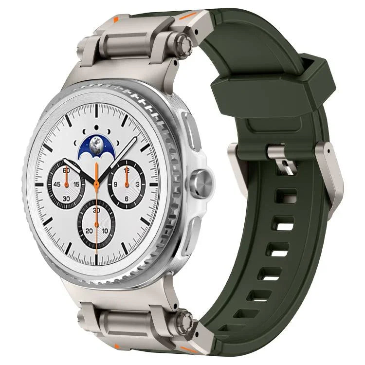 Bracelet de montre en silicone Explorer avec connecteur métallique, pour Samsung Galaxy Watch8 / Watch8 Classic