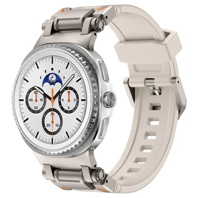 Bracelet de montre en silicone Explorer avec connecteur métallique, pour Samsung Galaxy Watch8 / Watch8 Classic