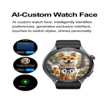 Montre connectée ET472 avec écran couleur 1,53 pouce, bracelet en silicone, compatible avec la technologie AI-GPT pour les questions et réponses intelligentes.