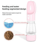 Tasse de voyage multifonctionnelle d'extérieur pour animaux, couleur unie, imprimée