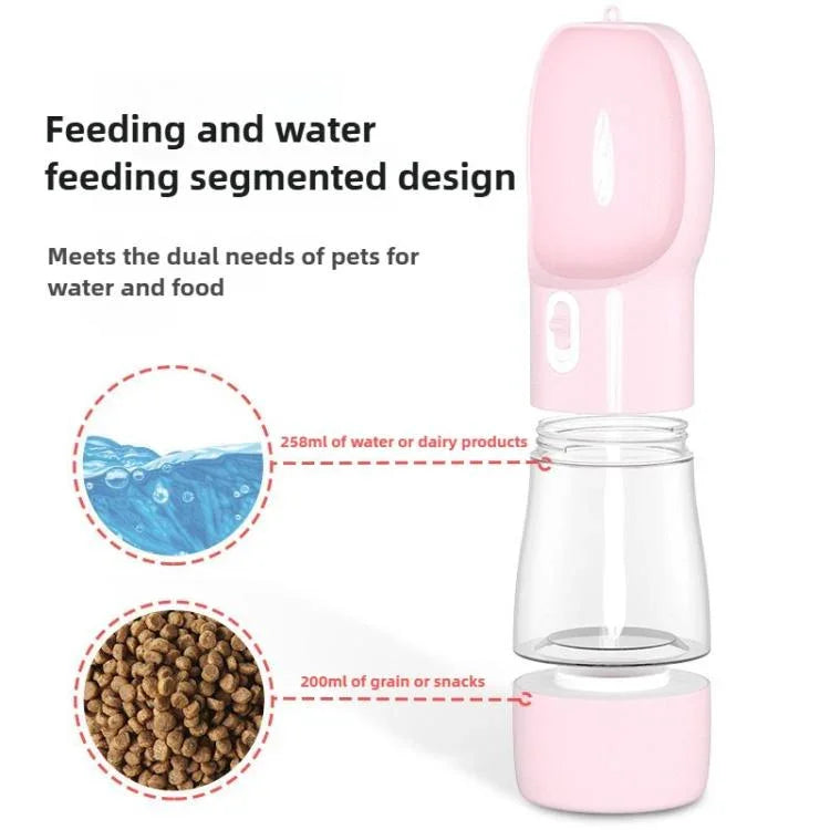 Tasse de voyage multifonctionnelle d'extérieur pour animaux, couleur unie, imprimée