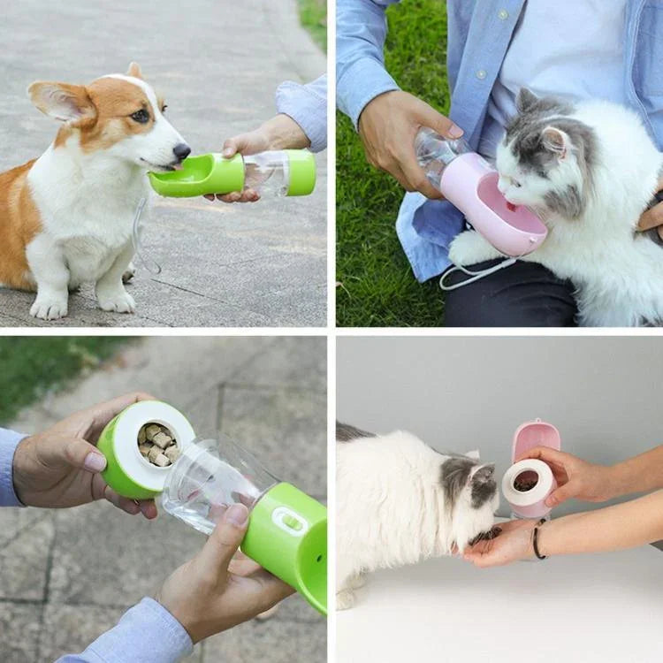 Tasse de voyage multifonctionnelle d'extérieur pour animaux, couleur unie, imprimée