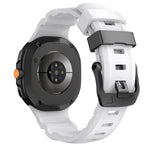 Black Buckle Sports Silicone Watch Band, For Samsung Galaxy Watch8 / Watch8 Classic