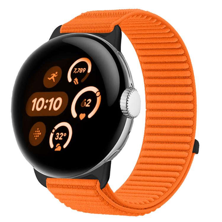 Bracelet de montre en nylon tressé à boucle et crochet avec interface métallique, pour Google Pixel Watch 4 / Watch 3 45 mm, pour Google Pixel Watch 4 / 3 / 2 / 1 41 mm