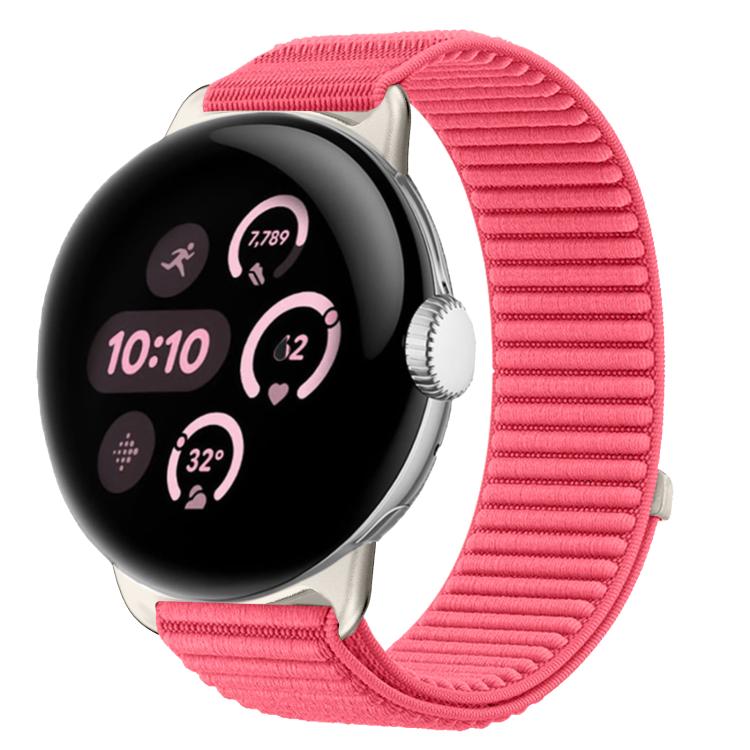 Bracelet de montre en nylon tressé à boucle et crochet avec interface métallique, pour Google Pixel Watch 4 / Watch 3 45 mm, pour Google Pixel Watch 4 / 3 / 2 / 1 41 mm