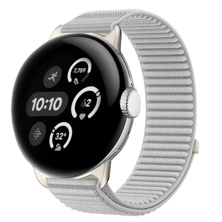 Bracelet de montre en nylon tressé à boucle et crochet avec interface métallique, pour Google Pixel Watch 4 / Watch 3 45 mm, pour Google Pixel Watch 4 / 3 / 2 / 1 41 mm