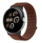 Bracelet de montre en nylon tressé à boucle et crochet avec interface métallique, pour Google Pixel Watch 4 / Watch 3 45 mm, pour Google Pixel Watch 4 / 3 / 2 / 1 41 mm