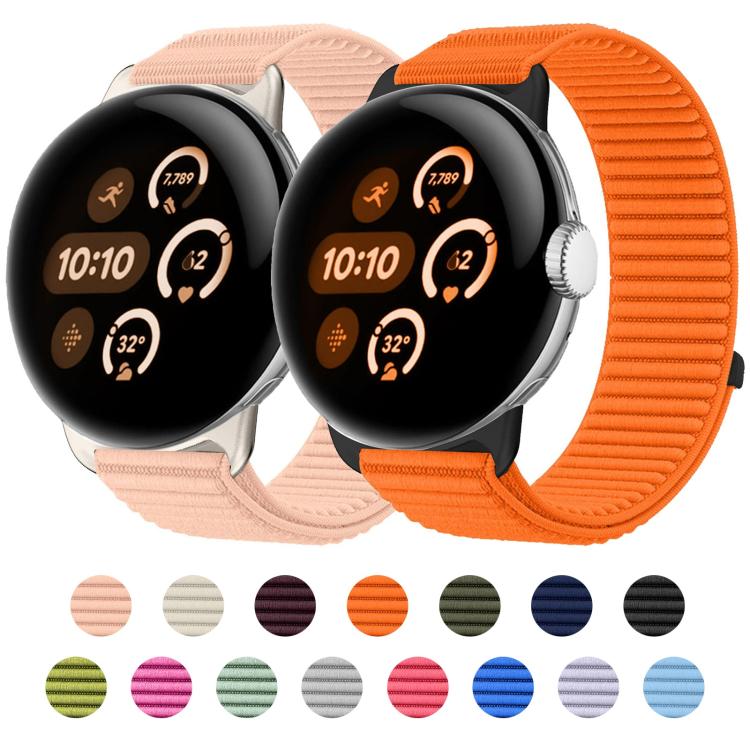 Bracelet de montre en nylon tressé à boucle et crochet avec interface métallique, pour Google Pixel Watch 4 / Watch 3 45 mm, pour Google Pixel Watch 4 / 3 / 2 / 1 41 mm