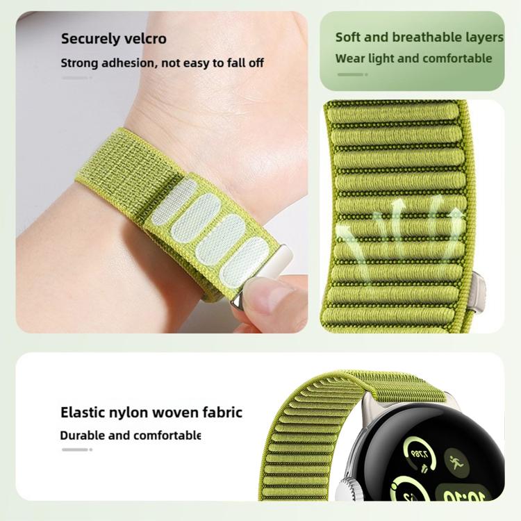 Bracelet de montre en nylon tressé à boucle et crochet avec interface métallique, pour Google Pixel Watch 4 / Watch 3 45 mm, pour Google Pixel Watch 4 / 3 / 2 / 1 41 mm
