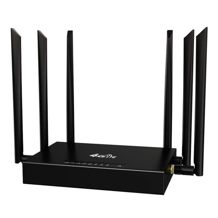 ED128 Routeur WiFi 4G LTE 300Mbps Version Eurasienne avec 6 Antennes, Emplacement Carte SIM, Prise US, Prise EU