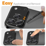 NORTHJO CD Protection d'objectif de caméra Vein en verre trempé, film de lentille arrière, pour iPhone 17 Pro Max, pour iPhone 17 Pro