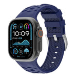 Bracelet de montre en silicone bicolore à texture pneu, compatible avec Apple Watch 46 mm / 49 mm / 45 mm / 44 mm et Apple Watch 42 mm / 41 mm / 40 mm / 38 mm.