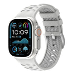 Bracelet de montre en silicone bicolore à texture pneu, compatible avec Apple Watch 46 mm / 49 mm / 45 mm / 44 mm et Apple Watch 42 mm / 41 mm / 40 mm / 38 mm.