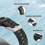 Bracelet de montre en silicone bicolore à texture pneu, compatible avec Apple Watch 46 mm / 49 mm / 45 mm / 44 mm et Apple Watch 42 mm / 41 mm / 40 mm / 38 mm.