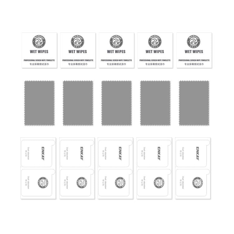 5pcs ENKAY Film de protection en verre trempé épais haute teneur en aluminium-silicium, sans bord blanc, Pour iPhone 17 Pro Max, Pour iPhone 17 Pro, Pour iPhone 17, Pour iPhone Air