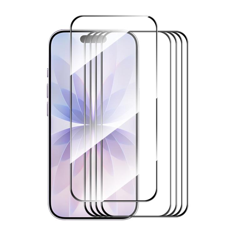 5pcs ENKAY Film de protection en verre trempé épais haute teneur en aluminium-silicium, sans bord blanc, Pour iPhone 17 Pro Max, Pour iPhone 17 Pro, Pour iPhone 17, Pour iPhone Air