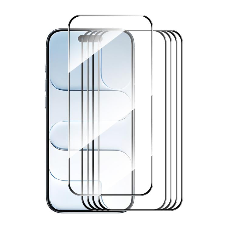 5pcs ENKAY Film de protection en verre trempé épais haute teneur en aluminium-silicium, sans bord blanc, Pour iPhone 17 Pro Max, Pour iPhone 17 Pro, Pour iPhone 17, Pour iPhone Air