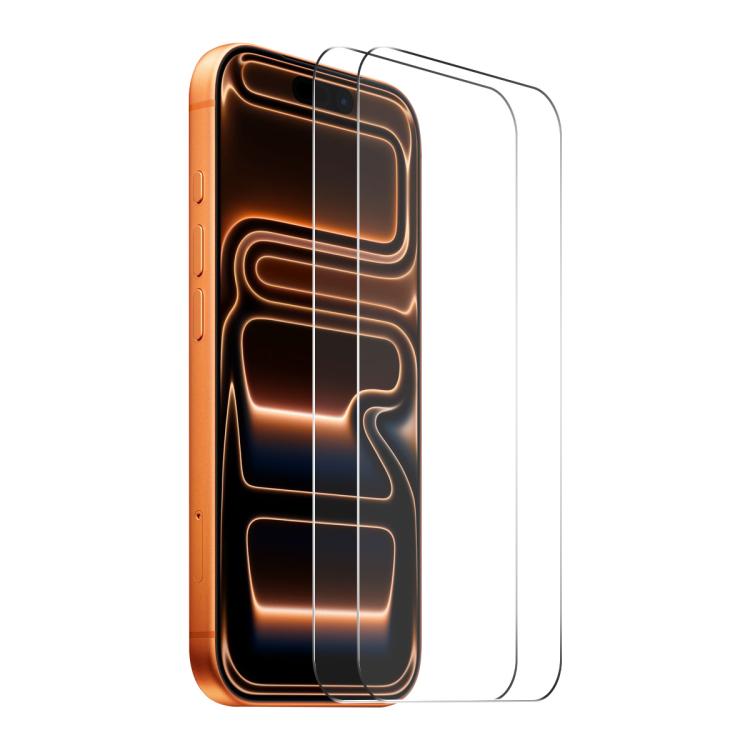 2 pièces Film en Verre Trempé ENKAY Épaissi sans Bord Blanc 9H Grand Arc de Cercle en Aluminium-Silicium, Pour iPhone 17 Pro Max, Pour iPhone 17 Pro, Pour iPhone 17, Pour iPhone Air