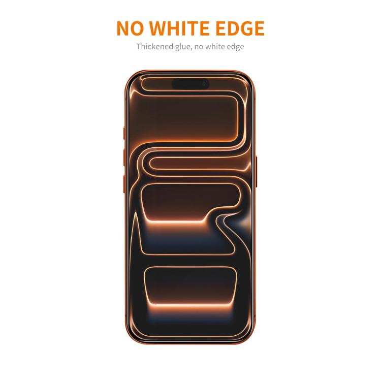 2 pièces Film en Verre Trempé ENKAY Épaissi sans Bord Blanc 9H Grand Arc de Cercle en Aluminium-Silicium, Pour iPhone 17 Pro Max, Pour iPhone 17 Pro, Pour iPhone 17, Pour iPhone Air