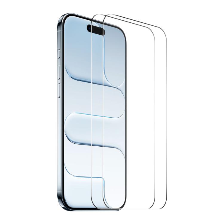 2 pièces Film en Verre Trempé ENKAY Épaissi sans Bord Blanc 9H Grand Arc de Cercle en Aluminium-Silicium, Pour iPhone 17 Pro Max, Pour iPhone 17 Pro, Pour iPhone 17, Pour iPhone Air