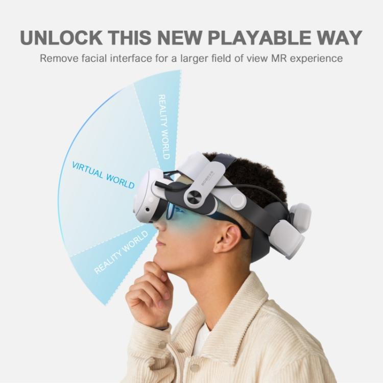 BOBOVR M3 Pro Pour Meta Quest 3S / 3 Sangle de tête VR avec batterie 5200mAh, M3 Pro