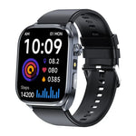 Montre connectée ET572 avec écran couleur 2 pouces, bracelet en silicone, compatible avec le suivi de santé et l'ECG