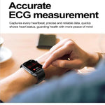 Montre connectée ET572 avec écran couleur 2 pouces, bracelet en silicone, compatible avec le suivi de santé et l'ECG