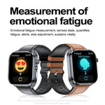 Montre connectée ET572 avec écran couleur 2 pouces, bracelet en silicone, compatible avec le suivi de santé et l'ECG