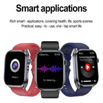 Montre connectée ET572 avec écran couleur 2 pouces, bracelet en silicone, compatible avec le suivi de santé et l'ECG