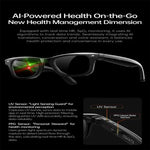 Lunettes intelligentes W300, avec détection des ultraviolets UV, traduction intelligente par IA et appels Bluetooth