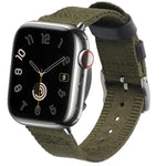 Bracelet de montre en nylon tissé et toile avec boucle à dégagement rapide, compatible avec Apple Watch 46 mm / 49 mm / 45 mm / 44 mm et Apple Watch 42 mm / 41 mm / 40 mm / 38 mm.