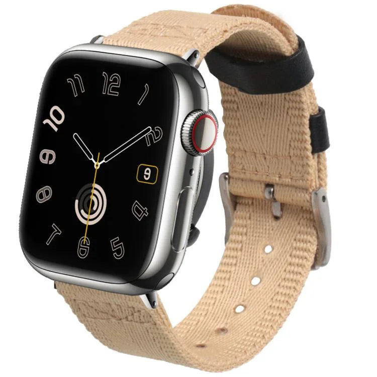 Bracelet de montre en nylon tissé et toile avec boucle à dégagement rapide, compatible avec Apple Watch 46 mm / 49 mm / 45 mm / 44 mm et Apple Watch 42 mm / 41 mm / 40 mm / 38 mm.