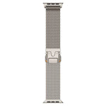 Bracelet de montre en acier inoxydable à mailles larges de style Milan avec fermoir métallique, compatible avec Apple Watch 46 mm / 49 mm / 45 mm / 44 mm