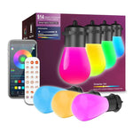 Guirlande lumineuse extérieure intelligente S14 RGBIC LED 12M 20 ampoules avec contrôle via application et commande vocale Bluetooth