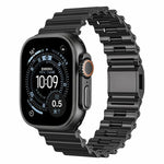 Bracelet de montre en acier inoxydable à boucle magnétique motif vagues océaniques, pour Apple Watch 46 mm / 49 mm / 45 mm / 44 mm