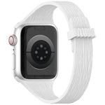 Bracelet de montre magnétique en silicone effet bois, fin et élégant, compatible avec Apple Watch 46 mm / 49 mm / 45 mm / 44 mm et Apple Watch 42 mm / 41 mm / 40 mm / 38 mm.