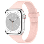 Bracelet de montre magnétique en silicone effet bois, fin et élégant, compatible avec Apple Watch 46 mm / 49 mm / 45 mm / 44 mm et Apple Watch 42 mm / 41 mm / 40 mm / 38 mm.