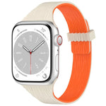 Bracelet de montre magnétique en silicone effet bois, fin et élégant, compatible avec Apple Watch 46 mm / 49 mm / 45 mm / 44 mm et Apple Watch 42 mm / 41 mm / 40 mm / 38 mm.