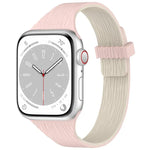 Bracelet de montre magnétique en silicone effet bois, fin et élégant, compatible avec Apple Watch 46 mm / 49 mm / 45 mm / 44 mm et Apple Watch 42 mm / 41 mm / 40 mm / 38 mm.