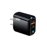 Chargeur compatible avec protocoles GaN 45W PD3.0 + QC3.0 pour ordinateurs portables / tablettes, prise US, prise US