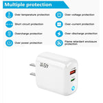 Chargeur compatible avec protocoles GaN 45W PD3.0 + QC3.0 pour ordinateurs portables / tablettes, prise US, prise US